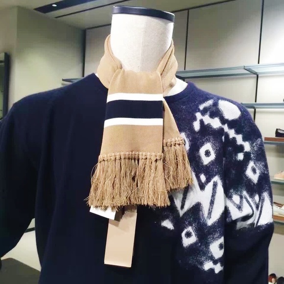 NWT Authentic Bottega Veneta Men’s Stripe Scarf - Picture 5 of 8